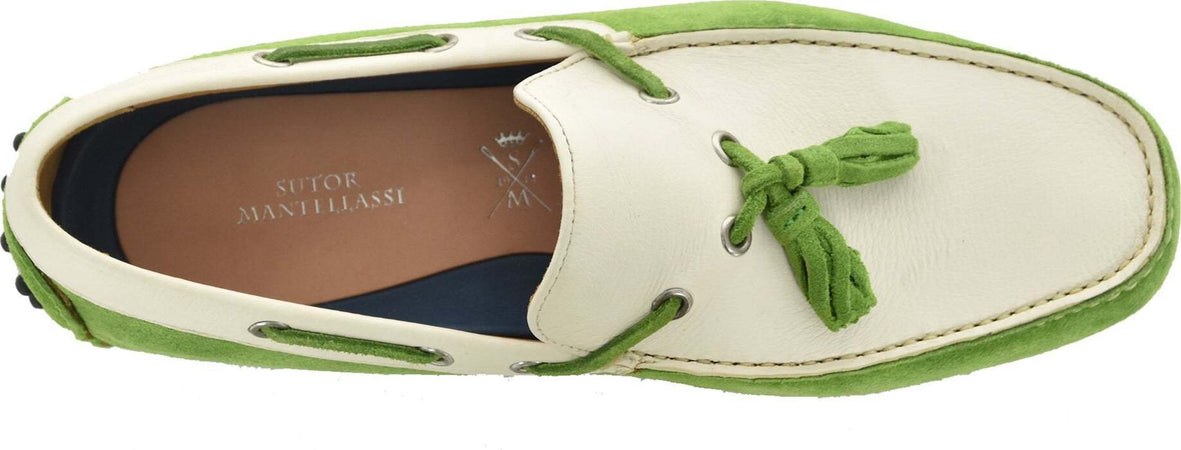 SUTOR-MANTELLASSI-Sutor-Mantellassi-Mocassino-Verde-e-Bianco-Uomo-Mod.SM679W0-da-uomo