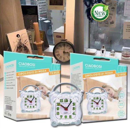 Sveglia Analogica Orologio Alarm Clock Luce Notturna Funzione Muto Tavolo Tx-9122 Casa e cucina/Decorazioni per interni/Orologi/Sveglie Trade Shop italia - Napoli, Commerciovirtuoso.it