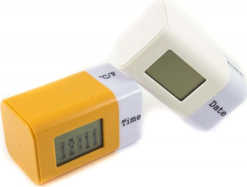 SVEGLIA DA TAVOLO 605 DIGITALE ROTANTE ALLARME LCD LED CON TEMPERATURA DATA ORA Casa e cucina/Decorazioni per interni/Orologi/Sveglie Trade Shop italia - Napoli, Commerciovirtuoso.it