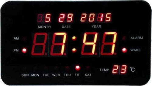 Sveglia Digitale Elettrica Orologio Luce Led Con Data Giorno Temperatura Nero Casa, arredamento e bricolage > Accessori Casa > Orologi e Sveglie Trade Shop italia - Napoli, Commerciovirtuoso.it