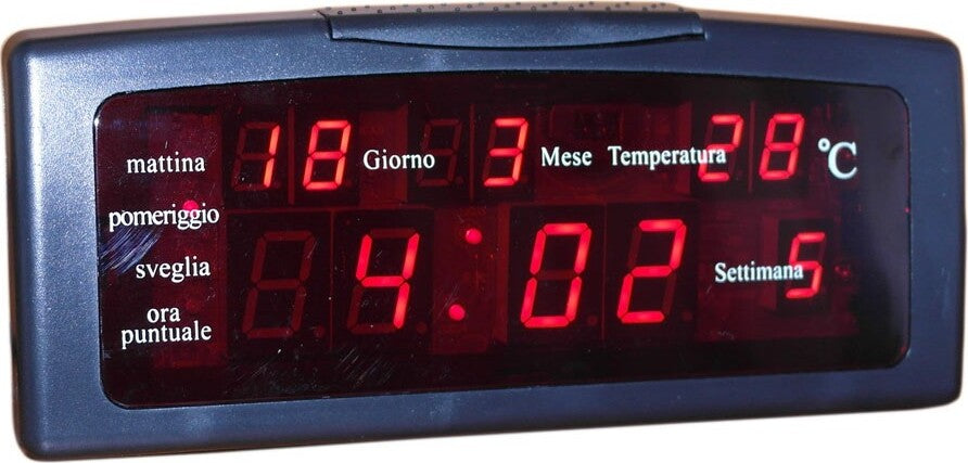 Sveglia Digitale Elettrica Orologio Luce Led Con Data Giorno Temperatura Casa, arredamento e bricolage > Arredamento > Orologi e Sveglie Trade Shop italia - Napoli, Commerciovirtuoso.it