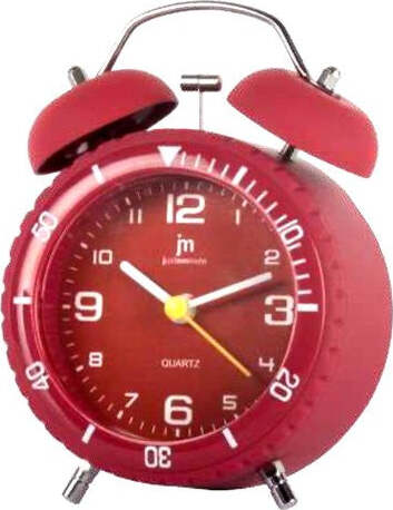 Sveglia Lowell JA7097MI1 JUSTAMINUTE Milan Rosso e Nero