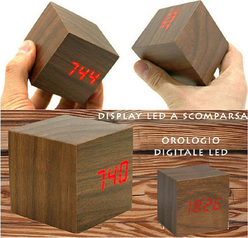 Sveglia Orologio Digitale Led Effetto Legno Con Suono Allarme Temperatura Cubo Casa, arredamento e bricolage > Accessori Casa > Orologi e Sveglie Trade Shop italia - Napoli, Commerciovirtuoso.it