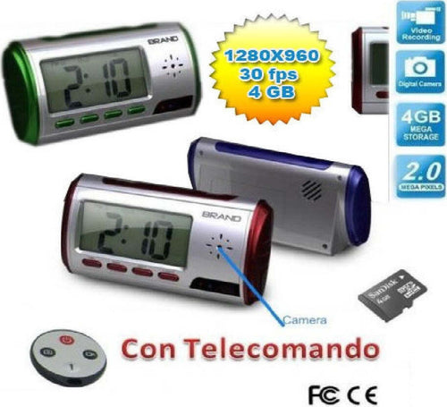 SVEGLIA OROLOGIO SPIA MICROSPIA CIMICE SPY CAM CON RILEVATORE DI MOVIMENTO HD Casa e cucina/Decorazioni per interni/Orologi/Sveglie Trade Shop italia - Napoli, Commerciovirtuoso.it