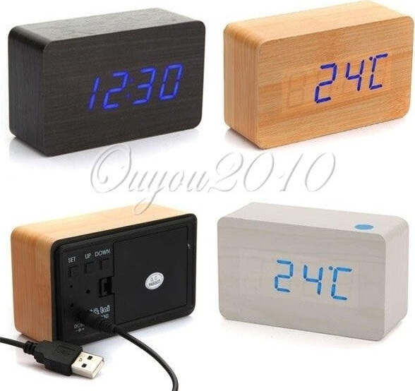 Orologio Da Tavolo Digitale Con Sveglia, Calendario E Termometro LED – Display Luminoso Silenzioso Per Notte, 1 Pezzo