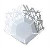 Cesto centrotavola Big Tokyo Ceart in acciaio dolce, design moderno taglio laser, 42x33x11 cm, artigianale Made in Italy, ideale come porta frutta decorativo.