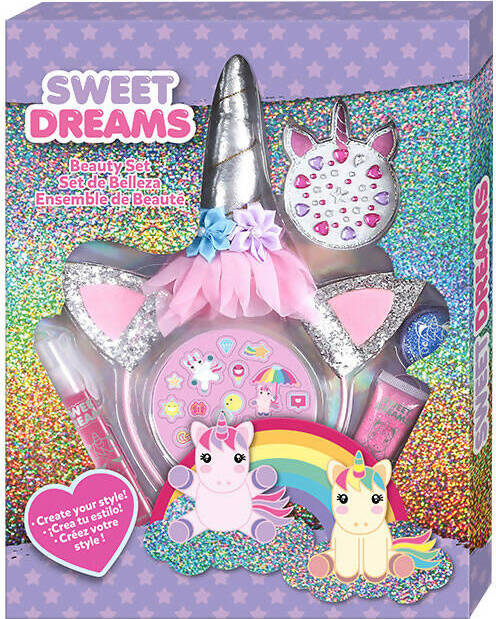 Sweet Dreams Set Di Bellezza Con Cerchietto Unicorno Sweet Dreams Set Completo Trucchi Bimba Giochi e giocattoli/Giochi d'imitazione e accessori di travestimento/Accessori per travestimento/Trucchi Cartoleria Deja Vu - Crotone, Commerciovirtuoso.it