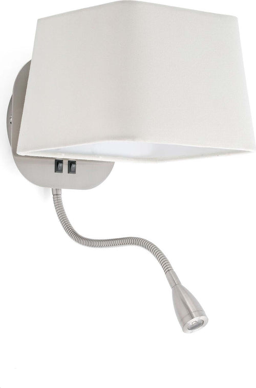 SWEET Lampada da parete bianca e nichel con lettore Illuminazione/Illuminazione per interni/Illuminazioni per pareti/Applique Led Mall Home - Napoli, Commerciovirtuoso.it