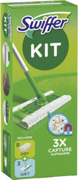 Swiffer Dry Starter Kit completo (8 panni + 3 panni wet) - Swiffer Casa e cucina/Detergenti e prodotti per la pulizia/Strumenti di pulizia/Panni per pulizia Eurocartuccia - Pavullo, Commerciovirtuoso.it