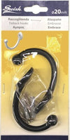 SWISH---2-EMBRASSE-IN-ACCIAIO-FINITURA-AVORIO-NERO-OPACO-D.-20mm