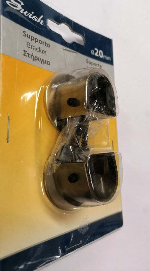 SWISH---2-SUPPORTI-PARETE-PARETE-IN-ACCIAO-BRONZO-DIAM.-20mm