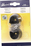 SWISH---2-SUPPORTI-PARETE-PARETE-IN-ACCIAO-NERO-OPACO-DIAM.-20mm