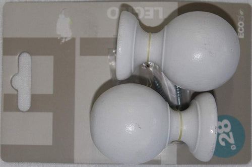 SWISH---HOME-COLLECTION-2-TERMINALI-per-BASTONI-Tende-D.-28-in-Legno-Bianco***