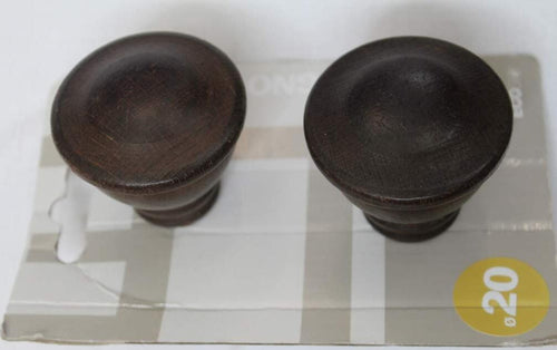 SWISH---HOME-COLLECTION-ECOSI'---2-TERMINALI-per-BASTONI-Tende-D.-20-in-Legno-Noce