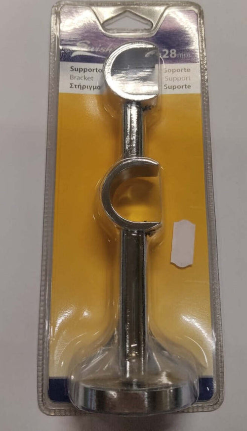 SWISH---SUPPORTO-A-PARETE-DOPPIO-LUNGHEZZA-20CM---Ø28MM---CROMATO-LUCIDO