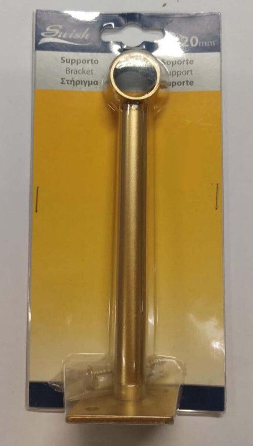 SWISH---SUPPORTO-A-PARETE-REGOLABILE-IN-LUNGHEZZA-Ø20CM---ORO-SATINATO