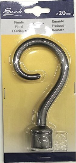 SWISH---TERMINALE/POMOLO-PER-BASTONI-TENDE-IN-ACCIAIO-ANTRACITE-UNCINO-D.20-MM
