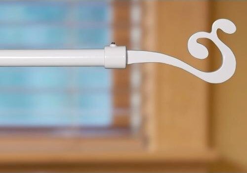 SWISH---TERMINALE/POMOLO-PER-BASTONI-TENDE-IN-ACCIAIO-BIANCO-LACCATO-MODELLO-MAPLE-D.-16mm