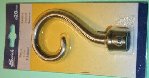 SWISH---TERMINALE/POMOLO-PER-BASTONI-TENDE-IN-ACCIAIO-BRONZO-UNCINO-D.20-MM