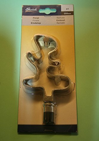 SWISH---TERMINALE/POMOLO-PER-BASTONI-TENDE-IN-ACCIAIO-CROMATO-NASTRO-D.20-MM