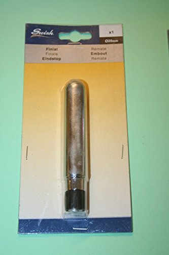 SWISH---TERMINALE/POMOLO-PER-BASTONI-TENDE-IN-ACCIAIO-CROMATO-ROCKET-D.20-MM