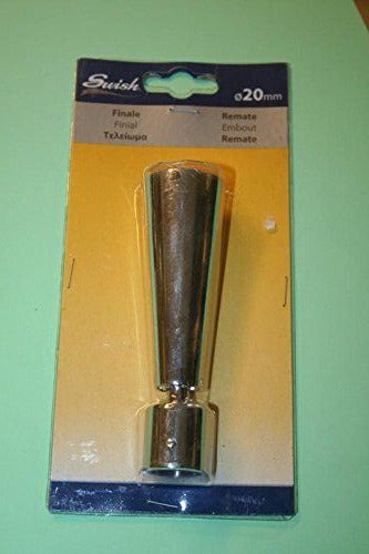 SWISH---TERMINALE/POMOLO-PER-BASTONI-TENDE-IN-ACCIAIO-CROMATO-SIBILLA-D.20-MM
