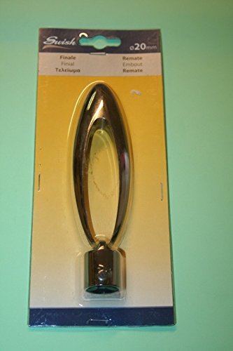 SWISH---TERMINALE/POMOLO-PER-BASTONI-TENDE-IN-ACCIAIO-NICKEL-BLACK-GEMMA-D.20-MM