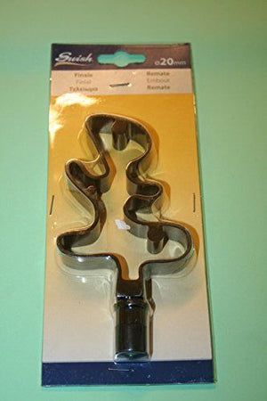 SWISH---TERMINALE/POMOLO-PER-BASTONI-TENDE-IN-ACCIAIO-NICKEL-BLACK-NASTRO-D.20-MM