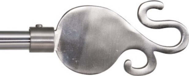 SWISH---TERMINALE/POMOLO-PER-BASTONI-TENDE-IN-ACCIAIO-NICKEL-SATINATO-MODELLO-GARLIC-D.-16mm