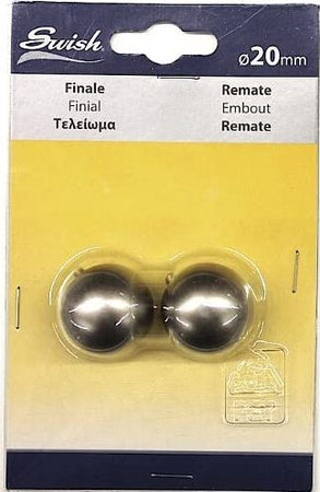 SWISH---TERMINALE/POMOLO-PER-BASTONI-TENDE-IN-ACCIAIO-NICKEL-SATINATO-TAPPO-TONDO-D.20-MM