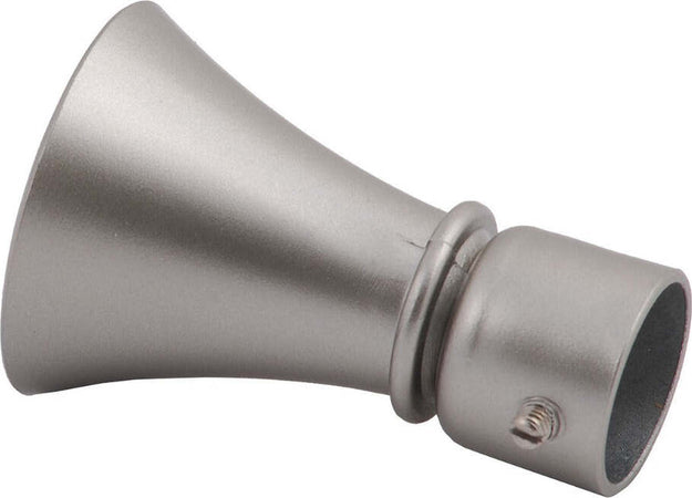 SWISH---TERMINALE/POMOLO-PER-BASTONI-TENDE-IN-ACCIAIO-NICKEL-SATINATO-TROMBA-D.20-MM