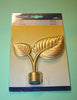 SWISH---TERMINALE/POMOLO-PER-BASTONI-TENDE-IN-ACCIAIO-ORO-SATINATO-FOGLIA-DOPPIA-D.20-MM