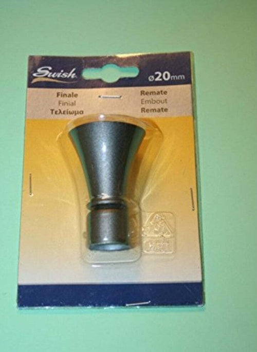 SWISH---TERMINALE/POMOLO-PER-BASTONI-TENDE-IN-ACCIAIO-ORO-SATINATO-TROMBA-D.20-MM