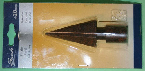 SWISH---TERMINALE/POMOLO-PER-BASTONI-TENDE-IN-ACCIAIO-RUGGINE-FRECCIA-D.20-MM