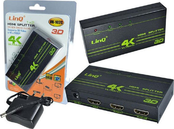 Switch Hub Hdmi 2 Porte Splitter Amplificatore 3d V1.3b 1 X 2 4k Vga Hdtv Vk-102c Elettronica/Home Cinema TV e video/Accessori/Cavi/Cavi HDMI Trade Shop italia - Napoli, Commerciovirtuoso.it