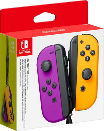 Switch-Joy-con-Coppia-Controller-viola-neon-/-arancione-neon