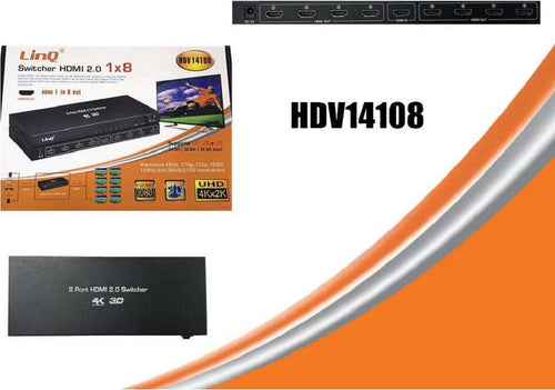 Switch Switcher Hdmi 2.0 1x8 Porte Hdmi Uhd Supporto 4k 2k 3d Splitter Hdv14108 Elettronica/Home Cinema TV e video/Accessori/Cavi/Cavi HDMI Trade Shop italia - Napoli, Commerciovirtuoso.it