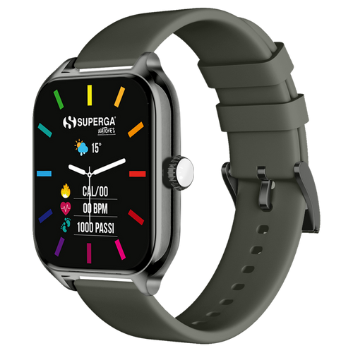 Superga winner smartwatch nero e verde militare - swt-stc005