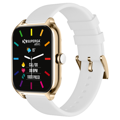 Superga winner smartwatch oro e bianco - swt-stc008