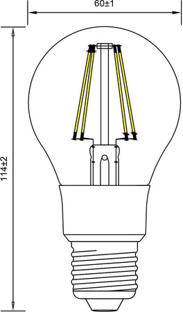 SYLVANIA--TOLEDO-RETRO-DIMM-GOCCIA-A60-CHIARA-LED-640LM-E27