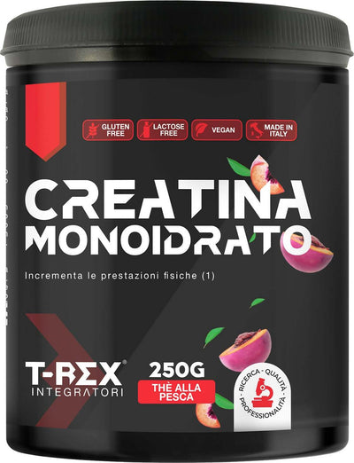 T-rex-integratori-creatina-monoidrata---integratore-alimentare-per-massa-muscolare-e-boost-energetico-pre-workout-(thè-alla-pesca,-250-g)