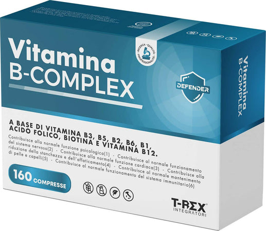 T-rex-integratori,-vitamina-b-complex-160-compresse-vegan-(5-mesi-di-fornitura)
