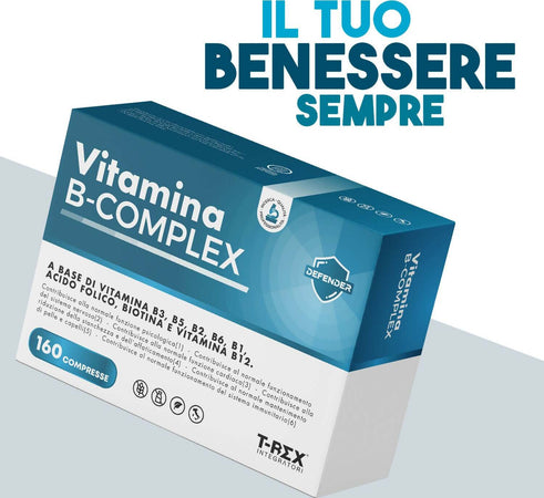 T-rex-integratori,-vitamina-b-complex-160-compresse-vegan-(5-mesi-di-fornitura)