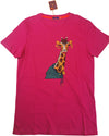 T-Shirt - Gallo - Fantasia stampa giraffa - porpora