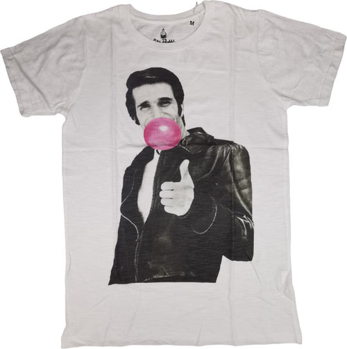 T-Shirt - Let's Bubble - Stampa happy Days - Colore  bianco