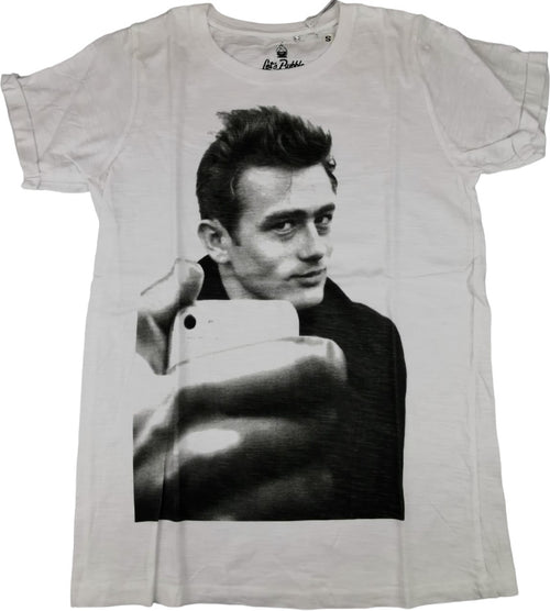 T-Shirt - Let's Bubble - Stampa James Dean - Colore  bianco
