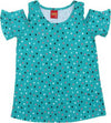 T-SHIRT Bambina 100% Cotone Estiva Maglietta Top Mezze Maniche Verde Micro Fantasia Maglia Estate Bimba Fashion T-SHIRT Piccole Canaglie - Tropea, Commerciovirtuoso.it