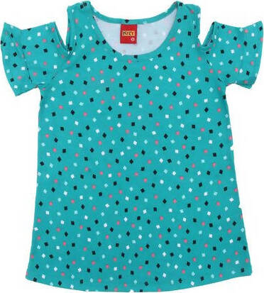T-SHIRT Bambina 100% Cotone Estiva Maglietta Top Mezze Maniche Verde Micro Fantasia Maglia Estate Bimba Fashion T-SHIRT Piccole Canaglie - Tropea, Commerciovirtuoso.it