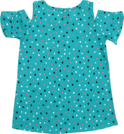 T-SHIRT Bambina 100% Cotone Estiva Maglietta Top Mezze Maniche Verde Micro Fantasia Maglia Estate Bimba Fashion T-SHIRT Piccole Canaglie - Tropea, Commerciovirtuoso.it