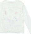 T-Shirt Bambina Bianca Stampata Maniche Lunghe Maglietta in Cotone Maglia Girocollo Bianco Bimba Stampa Multi Color Fiori t-shirt bambina Piccole Canaglie - Tropea, Commerciovirtuoso.it